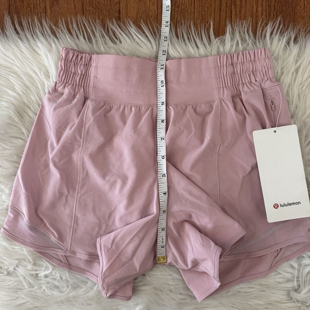 Lululemon Hotty Hot High Rise Shorts Women’s Size 4 Pink Haze 4” Lined Run NWT - Picture 10 of 12